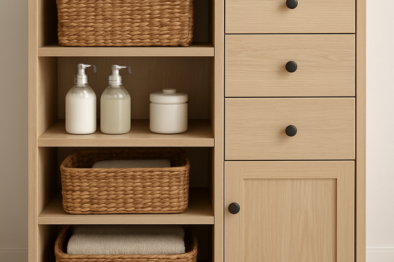 Mix Open and Closed Storage Options illustration
