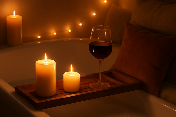 Create a Relaxing Bath Nook or Tray Setup illustration