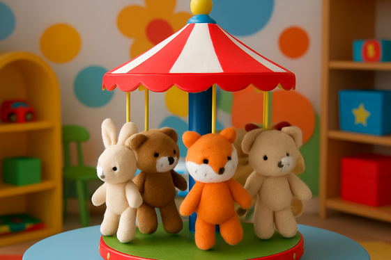Rotating Toy Carousel for Small Collections illustration