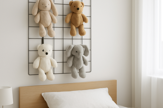 Magnetic Wall Grids to Hang Lightweight Plushies illustration
