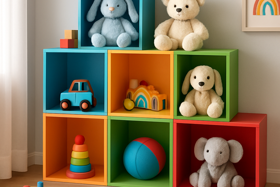 Stackable Cube Shelves for Versatile Arrangements illustration