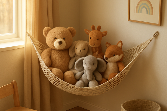DIY Stuffed Animal Hammocks – A Cozy Display illustration