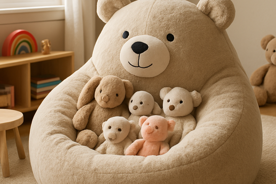 Stuffed Animal Bean Bags That Double as Seating illustration