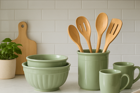Sage Green Kitchen Accessories That Pop illustration