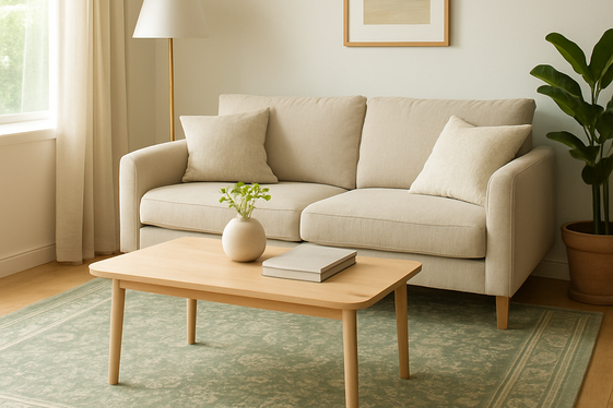 Using Sage Green Rugs to Tie Rooms Together illustration