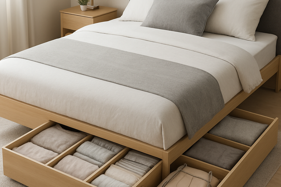 Maximize Under-Bed Storage with Drawers and Bins illustration