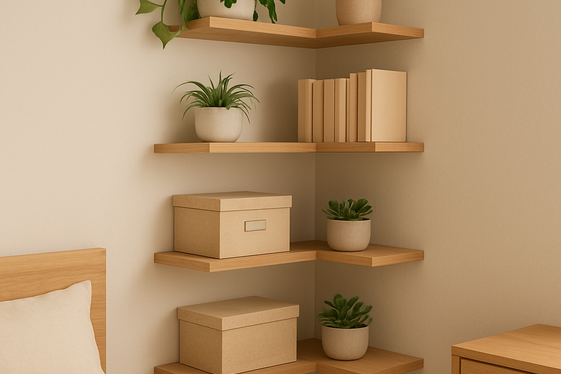 Incorporate Corner Shelves to Use Dead Space illustration
