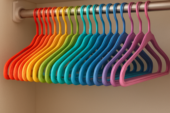Organize Closet Space with Slim Hangers illustration