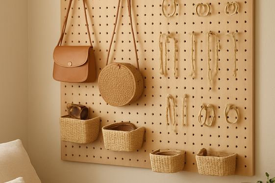 Install a Pegboard Wall for Versatile Storage illustration