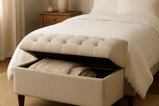 Opt for a Storage Ottoman at the Foot of the Bed illustration