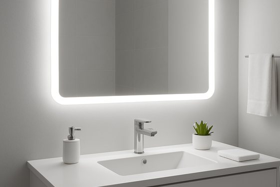 Install Backlit Vanity Mirrors for Modern Glow illustration