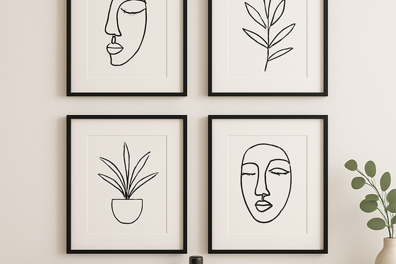 Incorporate Minimalist Line Art Prints illustration