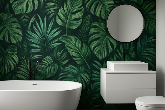 Apply Bold Wallpaper for a Dramatic Touch illustration