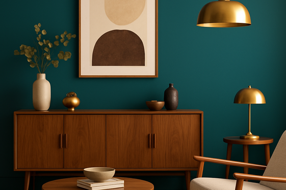 Teal Tranquility: Green-Blue Mix for Unique Style illustration