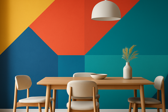 Play with Color Blocking on Walls and Accessories illustration