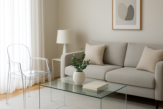Use Transparent Furniture to Avoid Clutter illustration