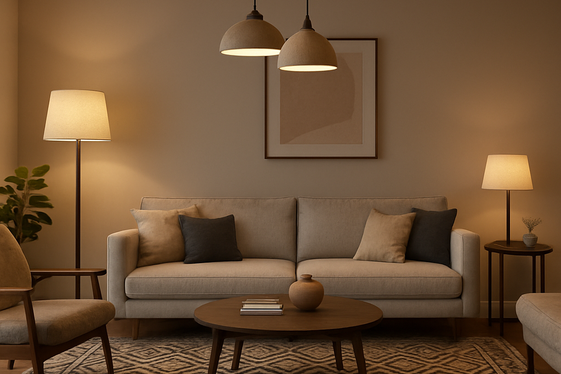Create Zones Using Rugs and Lighting illustration