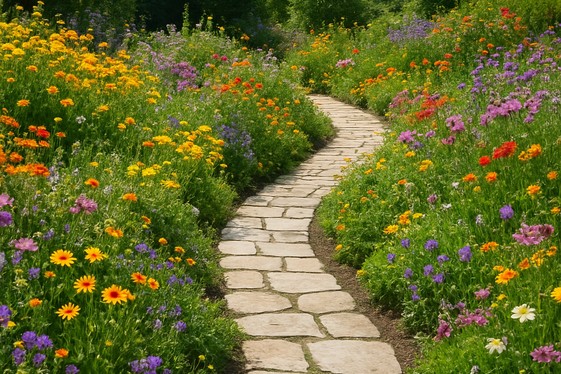Design a Meandering Stone Pathway illustration