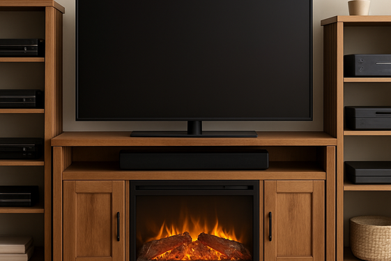 Electric Fireplaces with Media Consoles for Dual Function illustration