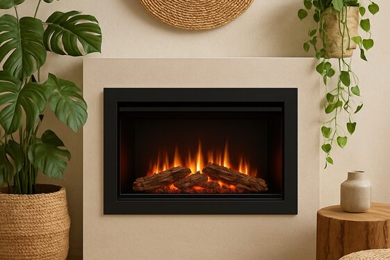 Eco-Friendly Electric Fireplaces with Energy-Saving Features illustration