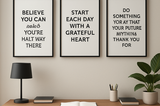 Include Inspirational Quotes in Chic Frames illustration