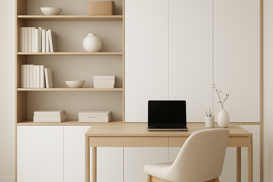 Incorporate Sleek, Minimalist Storage Solutions illustration