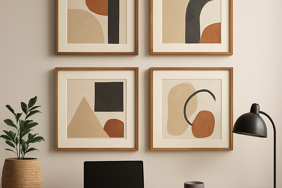 Decorate with Abstract Art or Modern Prints illustration