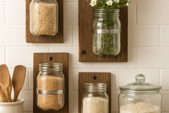 Decorative Mason Jar Storage Solutions illustration