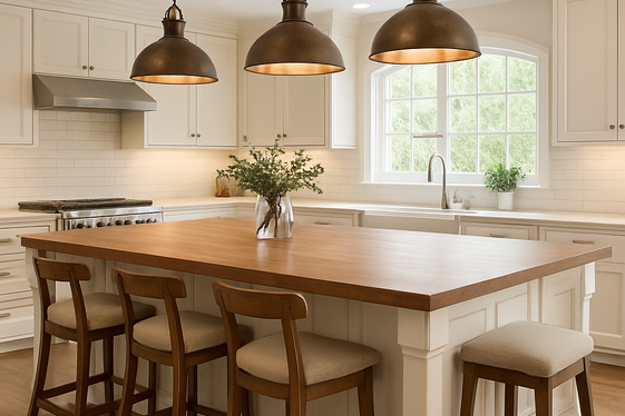 Use a Large Kitchen Island with Seating illustration