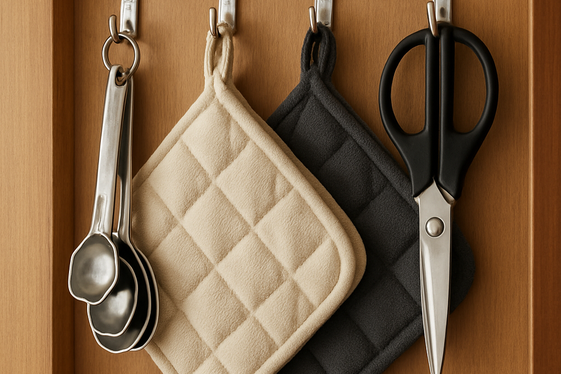 Place Hooks Inside Cabinet Doors illustration