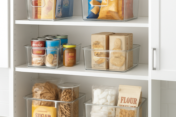 Use Stackable Bins in the Pantry illustration