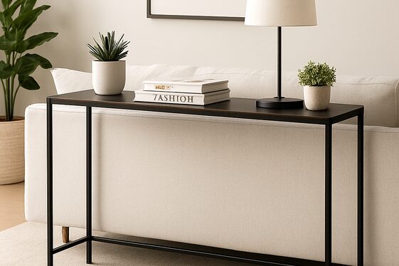 Select a Chic Console Table Behind the Sofa illustration