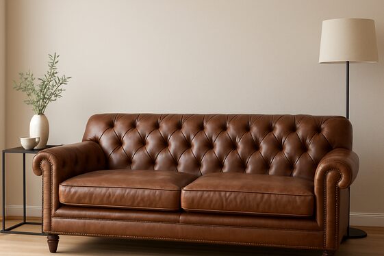 Add a Classic Leather Couch illustration