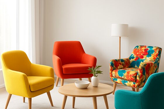 Go Bold with Colorful Accent Chairs illustration