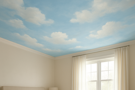 Painted Ceiling Murals with Sky Themes illustration