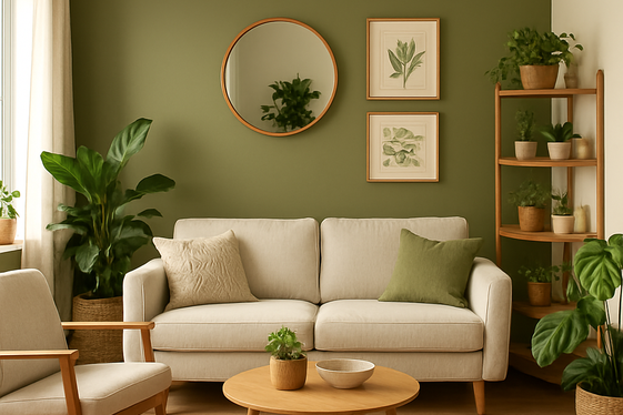 Olive Green and Cream for Organic Warmth illustration