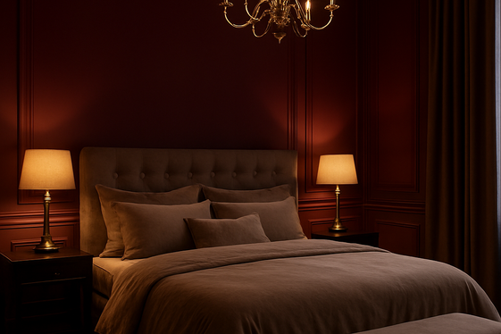 Rich Burgundy and Warm Taupe Pairing illustration