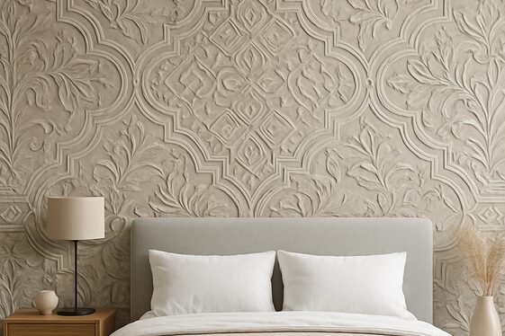 Textured Wallpaper with Modern Prints illustration