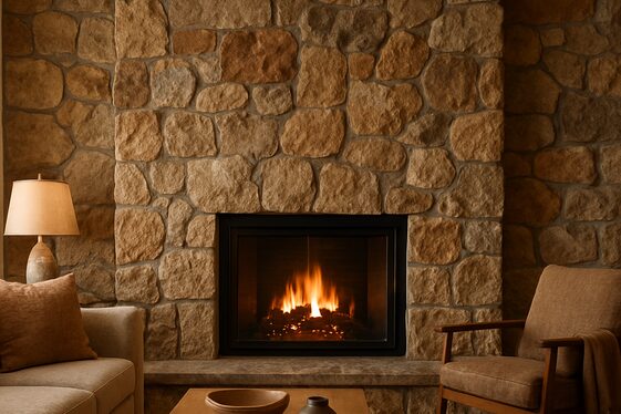 Natural Stone Walls Bring the Outdoors In illustration