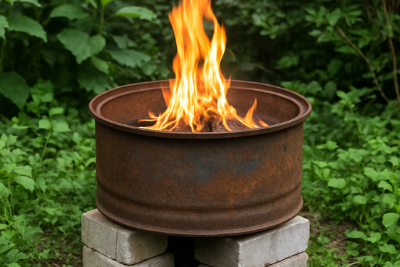 Eco-Friendly Fire Pit with Sustainable Materials illustration