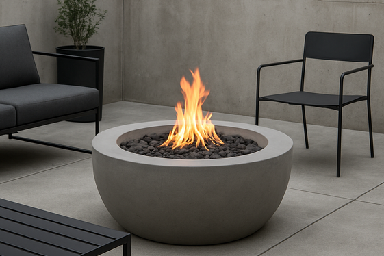 Concrete Fire Pits for Durable Minimalism illustration