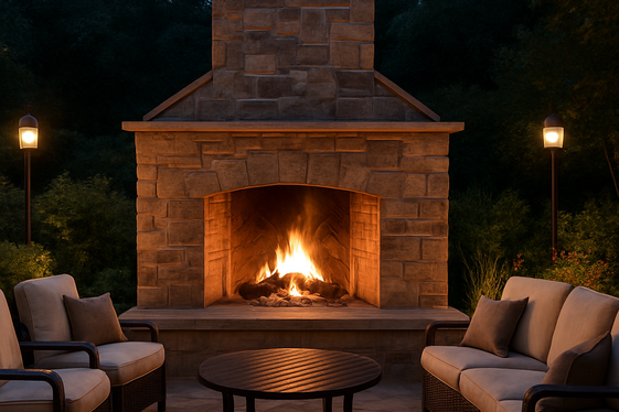 Outdoor Fireplace Walls for Dramatic Impact illustration