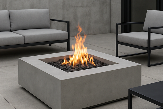 Concrete Fire Pit for a Modern Industrial Feel illustration