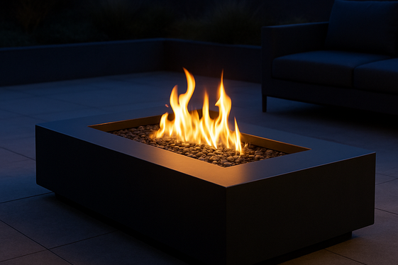 Modern Minimalist Gas Fire Pit for Sleek Vibes illustration