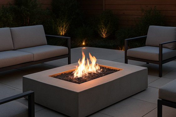 Built-In Gas Fire Pit for Hassle-Free Flames illustration