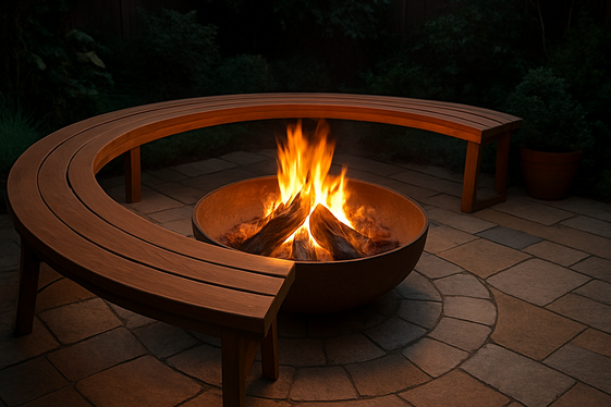 Fire Pit Benches for Built-In Seating illustration