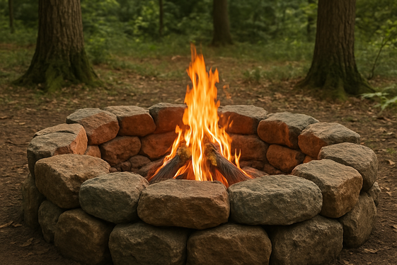 Natural Rock Fire Pit for Organic Appeal illustration