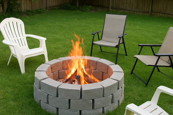 DIY Fire Pit with Affordable Materials illustration