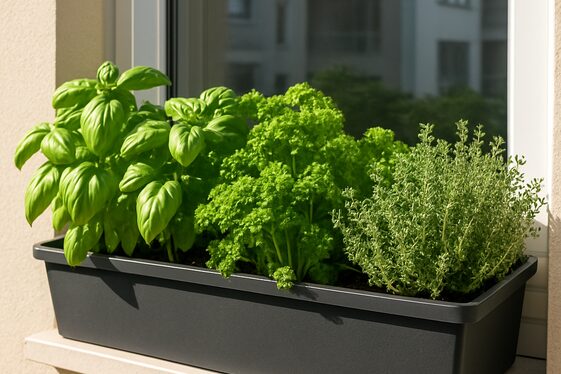 Herb Garden Window Boxes for Small Spaces illustration