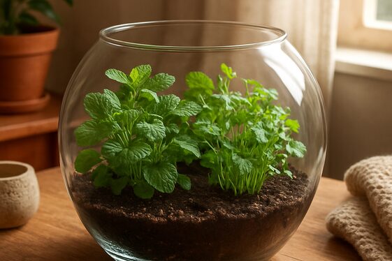 Terrarium Herb Gardens for Tiny Greenhouses illustration